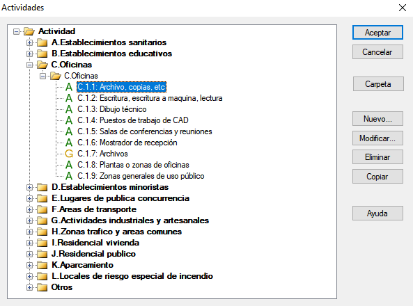 Cuadro BD Actividades