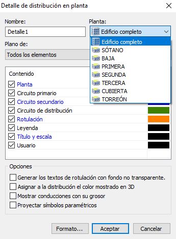 Detalle Distribucin en planta