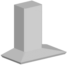 Smbolo 3D de un extractor de humos