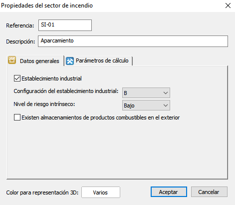 Datos generales Sector de incendios