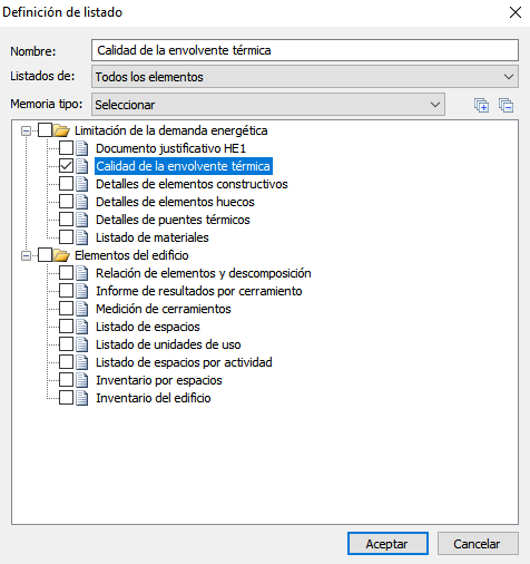 Calidad envolvente trmica