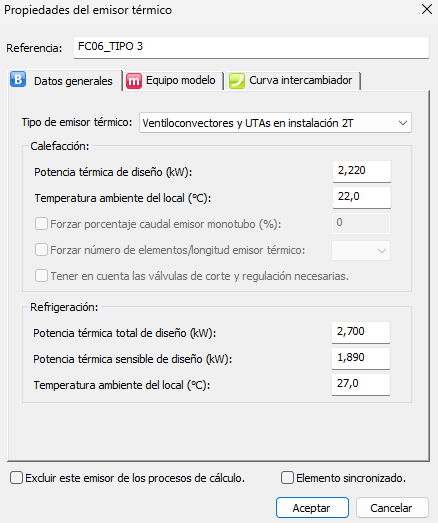 Propiedades emisor datos generales