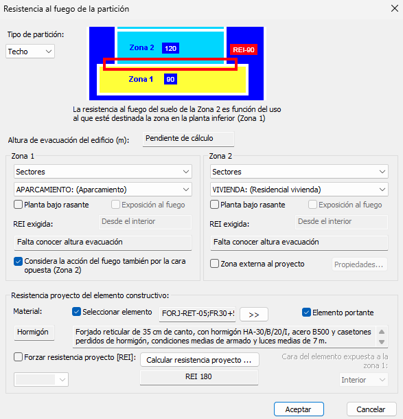 Particiones tipo Techo