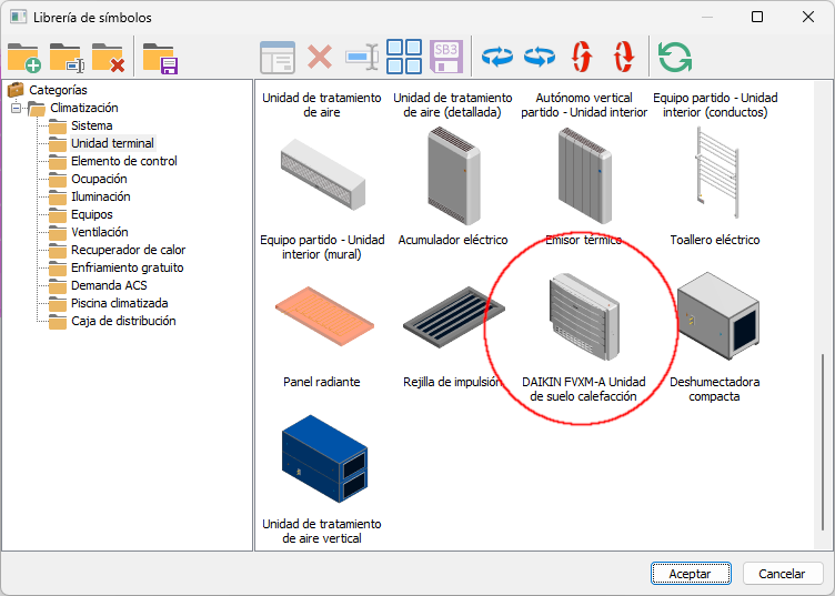 Objeto en la librería de símbolos de TeKton3D