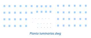 símbolos de luminarias