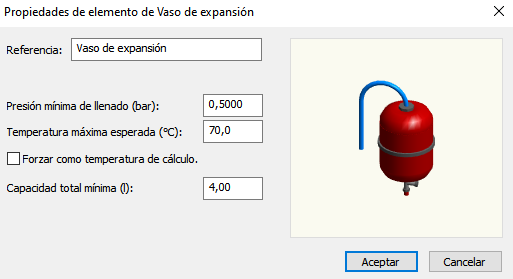 Propiedades Vaso de expansin