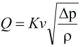 Frmula coeficiente kv